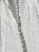 ≈1950s Vintage Mid Century Art Deco Grunge Women's White Wedding Dress