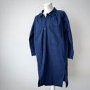 1950s Vintage French Workwear Railway Long Smock Chore Jacket