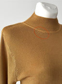 1980s Hermes Paris Women’s Gold Silk Sweater