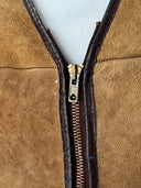 Vintage 1960s French Workwear ‘Eclair’ Zip Sheepskin Shearling Gilet Vest