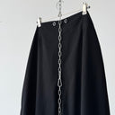 1930s European Modified Front Flap Black Wool Trousers