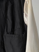 Antique ≈1920s French ‘Solide’ Buttons Black Cassock Jacket