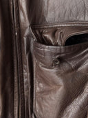 Vintage 80s Neiman Marcus A2 Flying Brown Leather Bomber Jacket