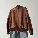 1960s USA Hunting 2 in 1 Brown Faded Leather Jacket