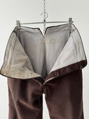 1920s French Workwear ‘Boro’ Buckle Back Faded Winter Pants