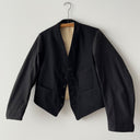Antique ≈1920s European Workwear Black Railroad Wool Gilet Jacket