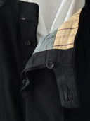 1940s European Black Double Breasted Bespoke Wool Suit