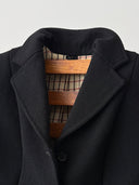 ≈1920s Antique French Women’s Black Wool Sack Coat