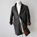 Vintage 1970s England ‘Strong and Fisher’ Thrashed Black Leather Coat