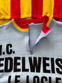 1970s Vintage Castelli ‘Edelweiss Le Locle’ Cycling Wool Jersey
