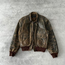 1970s USAF A-2 Leonhard Meerbusch Flying Leather Brown Faded Jacket
