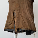 Vintage 1970s England ‘Strong and Fisher’ Thrashed Black Leather Coat