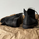 10sei0otto Reversed Leather Dark Ankle Boots