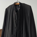 Antique ≈1920s French ‘Solide’ Buttons Black Cassock Jacket