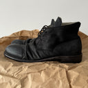 10sei0otto Reversed Leather Dark Ankle Boots