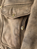 Vintage 1980s IXS Racing Faded Brown Leather 2 in 1 Moto Jacket