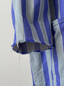 1970s Vintage German Prisoner Work Purple Striped Suit Сhore Jacket / Pants