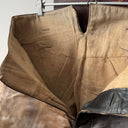 Antique ≈1930s European Army Flying Leather Breeches Buckle Back Faded Pants
