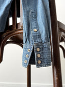 Vintage RRL Ralph Lauren Indigo Chambray Western Button Shirt