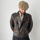 1950s Vintage WW2 Era German ‘BWS’ Motorcycle Leather Jacket