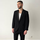 1940s Daks by Simpson Black Tailored Tuxedo Two Piece Wool Suit