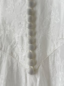 ≈1950s Vintage Mid Century Art Deco Grunge Women's White Wedding Dress