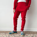 1970s Vintage Polska Poland Retro Red Training Track Suit