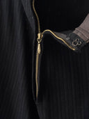 1940s German Women’s Wool Gabardine Striped Double Breasted Skirt Suit