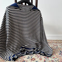 1990s Issey Miyake Boxy Striped Knit Sweater