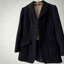 ≈1920s Antique French Women’s Black Wool Sack Coat