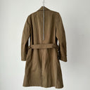Ten C Double Breasted Belted Khaki Long Trench Coat