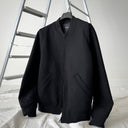 A.P.C. Rue Madame Paris ‘Mathieu’ Black Wool Bomber Jacket