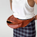 1960s Vintage Swiss Made Leather Waist/Shoulder Bag