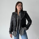 Vintage 70s Texman Womens Biker Motorcycle Leather Lined Punk Rock Jacket
