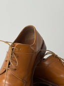 Officine Creative Brown Leather Derby Shoes