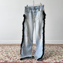 1970s Vintage Levi’s 717 0617 USA Hippie Fringe Jeans Pants