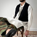 1900s Antique Edwardian French Dress Long Smock Shirt