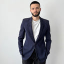2011 Maison Margiela Blue Snake Pattern Blazer Jacket