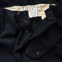 1930s European Modified Front Flap Black Wool Trousers