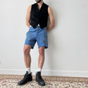 1970s Vintage French Workwear Sanfor Faded Thrashed Heavy Shorts