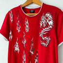 Vintage Y2K Opium Affliction Flame Dragon Red T-Shirt