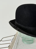 1940s Herbert Johnson England Black Bowler Hat