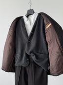 1940s Austrian Two Piece Gabardine Brown Striped Suit