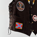 Vintage 90s Harley-Davidson European Patches Leather Vest