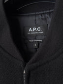 A.P.C. Rue Madame Paris ‘Mathieu’ Black Wool Bomber Jacket