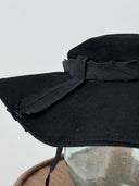 1940s Vintage ‘Croys Keys’ Women’s Black Wool Hat