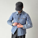 1950s Swiss Workwear Firefighter Faded Chore Jacket