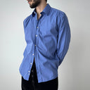 80s Katharine Hamnett London Blue Cotton Shirt