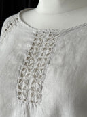120% Lino Women’s Summer White Blouse