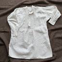 1900s Antique Edwardian French Dress Long Smock Shirt